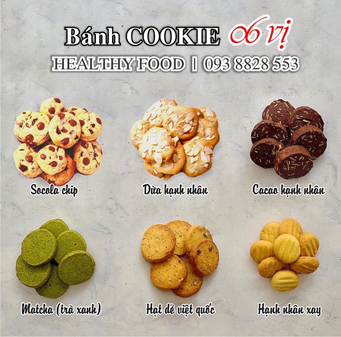 banh-nuong-cookies-healthy-snacks-mix-6-vi-dua-hanh-nhan-socola-cacao-matcha
